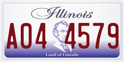IL license plate A044579