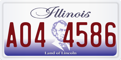 IL license plate A044586