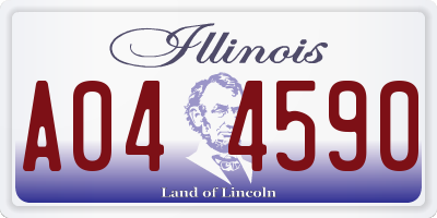 IL license plate A044590