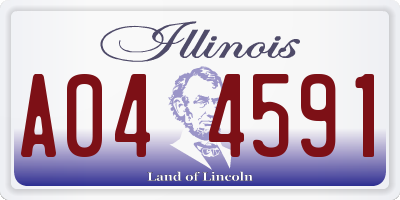 IL license plate A044591