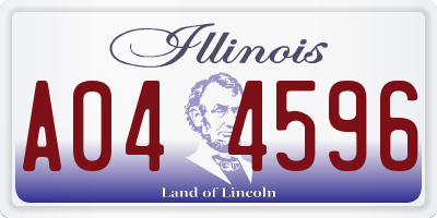 IL license plate A044596