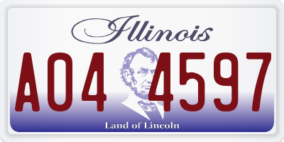 IL license plate A044597