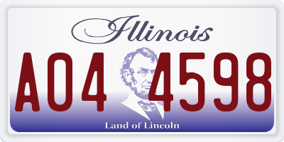IL license plate A044598