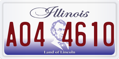 IL license plate A044610