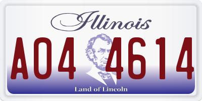 IL license plate A044614