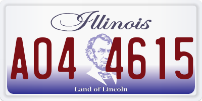 IL license plate A044615