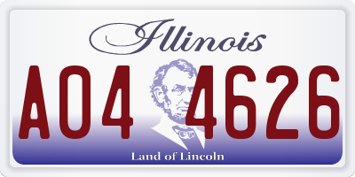 IL license plate A044626