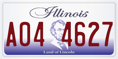 IL license plate A044627