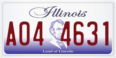 IL license plate A044631