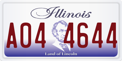 IL license plate A044644