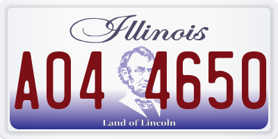 IL license plate A044650