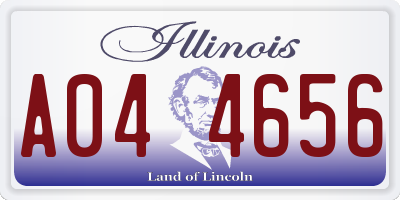 IL license plate A044656