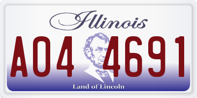 IL license plate A044691