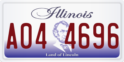 IL license plate A044696
