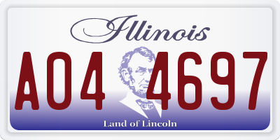 IL license plate A044697