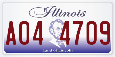 IL license plate A044709