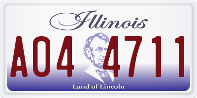 IL license plate A044711