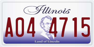 IL license plate A044715