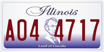 IL license plate A044717
