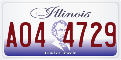 IL license plate A044729