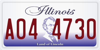 IL license plate A044730