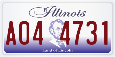 IL license plate A044731