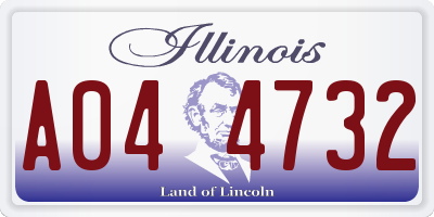 IL license plate A044732