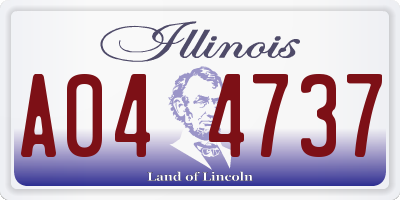 IL license plate A044737