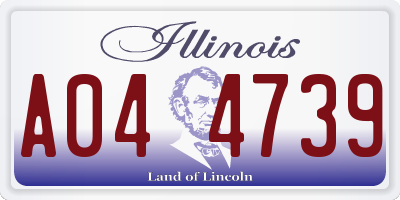 IL license plate A044739