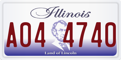 IL license plate A044740
