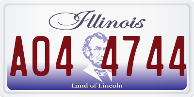 IL license plate A044744