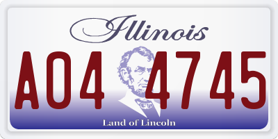 IL license plate A044745