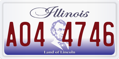 IL license plate A044746