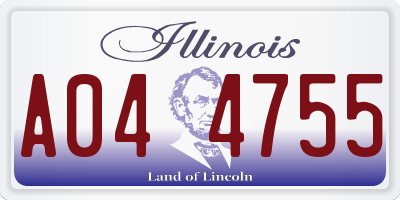 IL license plate A044755