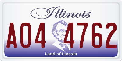 IL license plate A044762