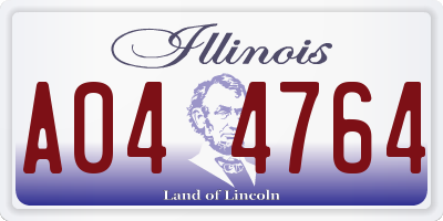 IL license plate A044764