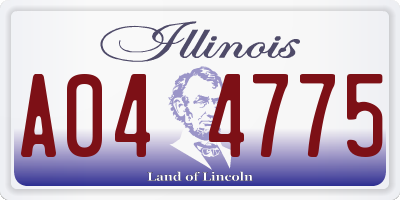 IL license plate A044775