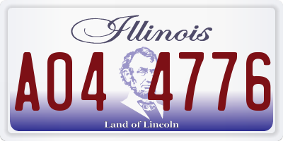 IL license plate A044776