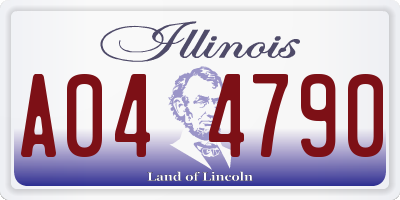 IL license plate A044790