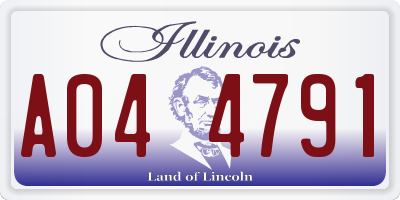 IL license plate A044791