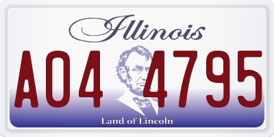 IL license plate A044795