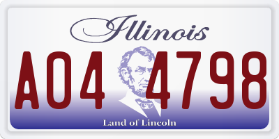 IL license plate A044798