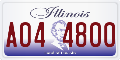 IL license plate A044800