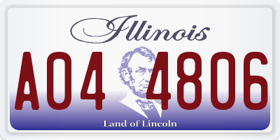 IL license plate A044806