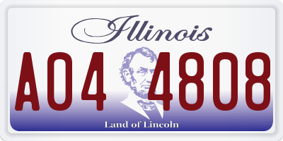 IL license plate A044808