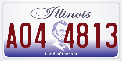 IL license plate A044813