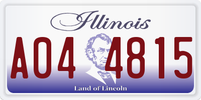 IL license plate A044815