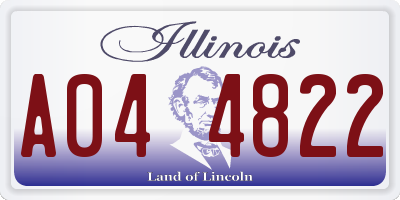 IL license plate A044822