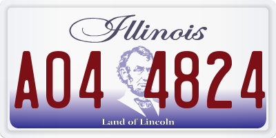 IL license plate A044824