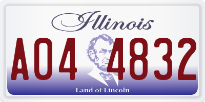 IL license plate A044832